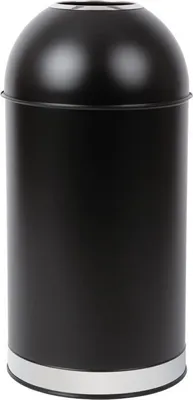 Obrázok produktu pre Odpadkový kôš Bolero 40L čierny oceľový s otvoreným vekom