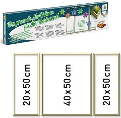 Produktbild von Noris Spiele Malen nach Zahlen - Alurahmen Tripty. Gold 50 x 80 cm; 605140707
