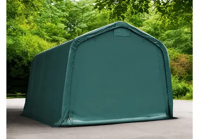 Zdjęcie produktu dla Mobilny garaż namiotowy PVC 720HD 3,3x4,8m - Ciemnozielony