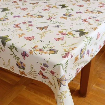 Produktbild von Tischdecke EMELIE Schmetterlinge & Blumen Polyester 130 x 170 cm