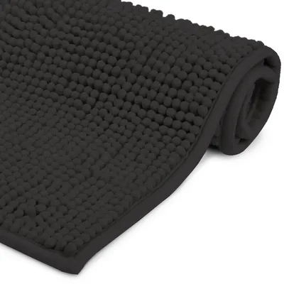 Immagine prodotto di Tappetino da bagno Beautissu BeauMare WR, 50x80 cm antiscivolo ciniglia nero