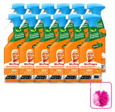 Produktbild von 12 x Mr. Proper Küchenentfetter Spray - Mandarine - 500 ml - Sparpackung - 12 Stücke