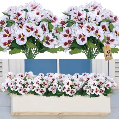 Productafbeelding van Omgoods - Set van 10 Kunstmatige Anjers UV-bestendige Bloemen