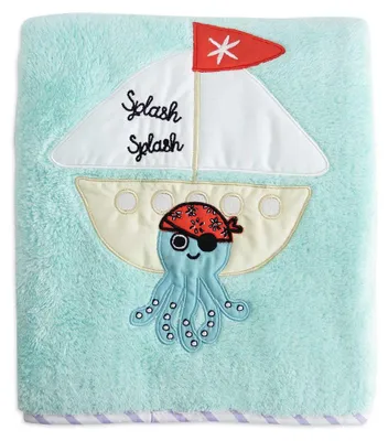 Immagine prodotto di Milk&Moo Coperta per neonati Sailor Octopus, coperta per culla, copriletto, coperta per bambini, traspirante, morbida, multifunzionale, turchese, 84 x 100 cm, da 0 mesi