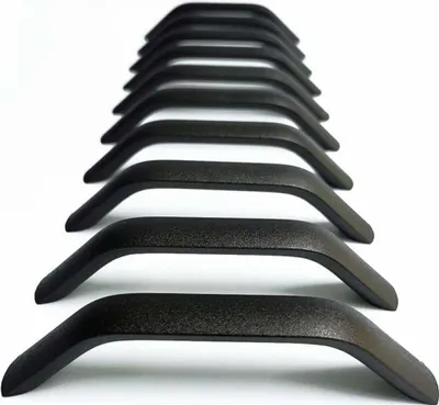 Produktbild von 10-teilige Schrankgriffe, Schubladenknöpfe, Kleiderschranktürknöpfe, moderne minimalistische Möbelbeschläge, mattschwarze Aluminiumlegierung