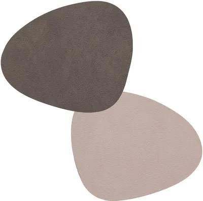Image de Tapis pour lunettes LINDDNA, longueur : 110 mm, courbé, double, Nupo, caviar/argile, marron