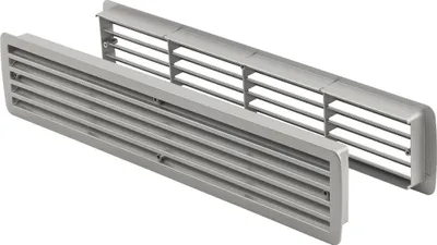 Produktbild von Lüftungsgitter Türlüftung Kunststoff Edelstahl paarweise 457mm x 92mm