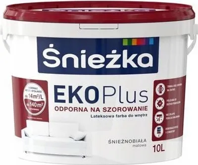 Produktbild von Śnieżka EKO Plus Latexfarbe Schneeweiß 10L