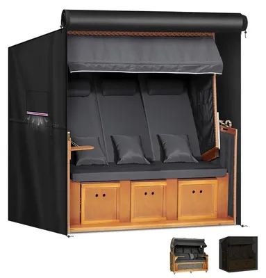 Produktbild von Strandkorb Abdeckplane XXL 3-Sitzer 165x100x165/145cm 420D Oxford Wasserdicht Winddicht