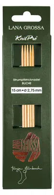 Produktbild von Lana Grossa - Strumpfstricknadel Holz Buche 15cm 2,75mm