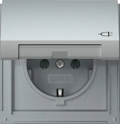 Obrázok produktu pre GIRA TX44, Schuko, Hliník, 250 V, 16 A, 29 mm