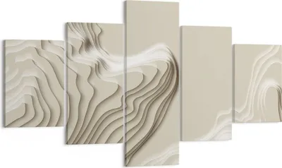 Produktbild von Bild auf Leinwand - Leinwandbild - 5 Teile - Dreidimensional cremig strukturell - 125x70cm - Wand Bild - Wanddeko - Wandbilder - Leinwanddruck - Bilder - Wanddekoration - Leinwand bilder EA125x70-4648