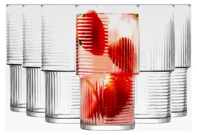 Produktbild von Set von 6 Trinkgläsern für Cocktails, hoch, spülmaschinenfest, transparent, 400 ml