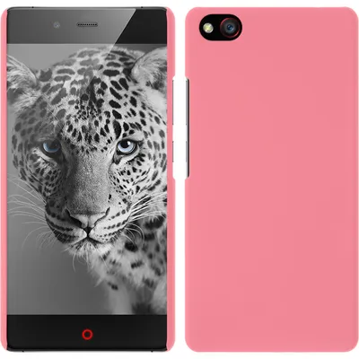 Produktbild von PhoneNatic Case kompatibel mit ZTE Nubia Z9 Mini - Hülle rosa gummiert Hard-case + 2 Schutzfolien