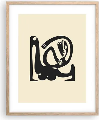 Produktbild von Gerahmtes Poster - Rahmen in heller Eiche - Surreal Charakter Kontrast - 40x50 cm - Wand Bild - Wanddeko - Wandbilder - Kunstposter - Wandposter - Bilderrahmen - Bilder - Kunstdruck - P2NPA40x50-4615