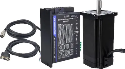Zdjęcie produktu dla Silnik krokowy w pętli zamkniętej, moment obrotowy 12 Nm, 2 fazy, enkoder optyczny, 14 mm