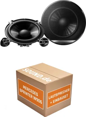 Produktbild von Lautsprecher Boxen Einbaupaket vorne Pioneer TS-G130C passend für Mercedes Sprinter W906 | 2x Tief-Mitteltöner 2x Hochtöner