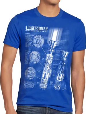 Produktbild von style3 Laserschwert Blaupause Herren T-Shirt jedi lichtschwert