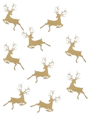 Immagine prodotto di Coriandoli di renna per la decorazione della tavola di Natale 20 pezzi 2,3 x 3,6 cm