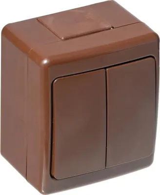 Produktbild von Aufputz Serienschalter Lichtschalter Schalter Feuchtraum IP44 braun serie BETA
