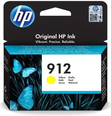 Immagine prodotto di Cartuccia d'inchiostro, HP 912, giallo, originale 3YL79AE, 315 pagine, per OfficeJet serie 8010, OfficeJet Pro serie 8020