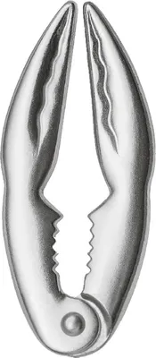 Silberne Edelstahl-Hummerzange 13,5 cm mit Geschenkverpackung für Krabben und Hummer
