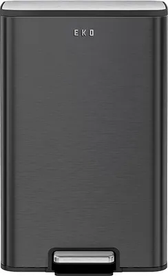 Image de EKO - Marina Poubelle à pédale 50 litres - Acier inoxydable Plastique - Noir mat