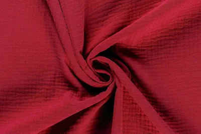 0,5m Musselin-Stoff uni Meterware Double Gauze Mullstoff Mulltuch rot