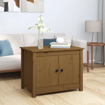 Immagine prodotto di vidaXL Tavolino marrone miele 71x49x55 cm in legno di pino massiccio - Tavolino - Tavolini - Tavolino - Tavolino da divano