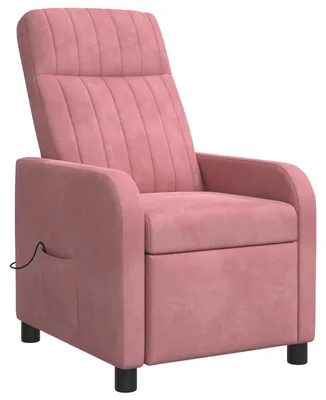 Image de Fauteuil de massage relaxant en velours rose (V)