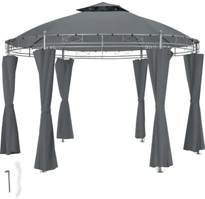 Obrázek produktu pro Gartenpavillon Siana Ø 3,5m - anthrazit