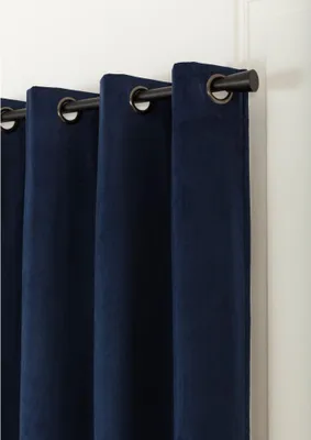 Produktbild von MOONDREAM ThermActiv® Thermovorhang 2in1 | Isolierung Kälte+Hitze | 100% Verdunkelung | Patentierte Technologie | Samt | Ösen | Blau MC412 | 130B x 250H cm