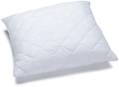 Produktbild von f.a.n. Kansas Kopfkissen 80x80 cm Faserbällchen Mikrofaser Kochfest 95°C Weiß