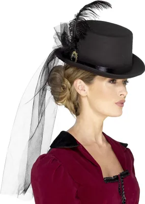 Produktbild von Hoge Hoed Victoriaanse Dame Deluxe Zwart