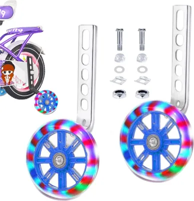 Produktbild von Universal-Stützräder, Hilfsräder für Kinder, Kinderfahrrad Stützräder, Fahrrad Stützräder, Stützräder für Kinderfahrrad, Blau