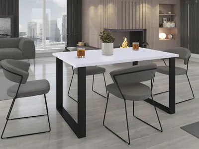 Obrázok produktu pre Jedálenský stôl 138x90 cm IZMIR - biely / čierny