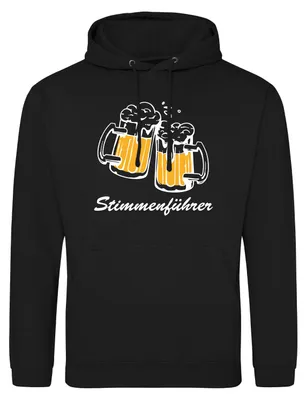 Produktbild von Huuraa Uni Hoodie Stimmenführer Spielmannszug XXL Deep Black Vegan Sweatshirt Geschenkidee