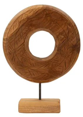 Immagine prodotto di Mauro Ferretti Scultura Dorat in Teak Riciclato, 28x10x38 cm