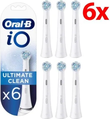 Image de Oral-B têtes de brosse à dents remplaçables | iO UltimateClean | Têtes | Pour adultes | Nombre de têtes de brosse incluses 6 | Blanc