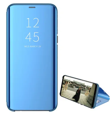 Produktbild von Rembcon Schutzhülle für Samsung Galaxy S9 Plus Case Spiegel Clear View Schutzhülle Flip Cover S9 Plus 360° Rundumschutz mit Halterung, Ultra Slim Anti-Schock, transparente Abdeckung für Galaxy S9 Plus