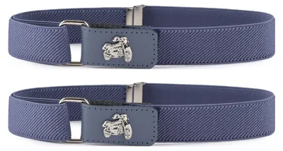 Image de Ladeheid 2 ceintures élastiques pour garçons, 1 à 6 ans, 34-65 cm, P15S (jeans/moto, 62 cm x 2,5 cm)