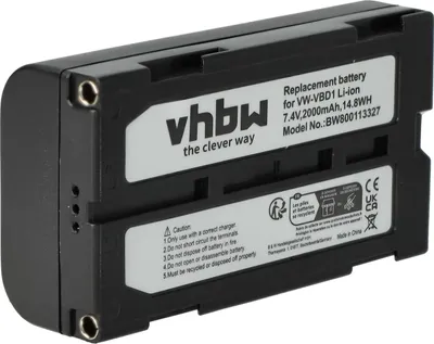 Produktbild von vhbw Akku Ersatz für Panasonic VW-VBD2E für Videokamera Camcorder (2000 mAh, 7,4 V, Li-Ion)