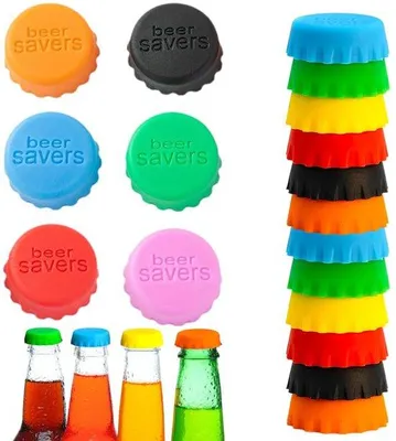 Produktbild von Ultiluxe Flessendoppen - 12 Stück - Silikon Flaschenverschlüsse - 3 cm - Wiederverwendbar - Bunte Bierflaschenverschlüsse