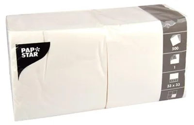 Zdjęcie produktu dla Papstar 12391, Biały, Bibułka, Monochromatyczny, 17 g/m², 330 mm, 330 mm