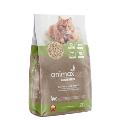 Image de AnimaxCats 20l litière agglomérante en bois broyé Litière agglomérante, classique