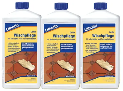 Produktbild von Lithofin Cotto Wischpflege für Cotto-Terracottaböden 3x1Liter