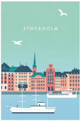 Produktbild von ARTland Wandbild Alu für Innen & Outdoor Stockholm Größe: 60x90 cm