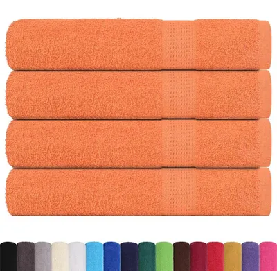 Zdjęcie produktu dla vidaXL Ręczniki do sauny FROGN, 4 szt., pomarańczowe, 80 x 200 cm, 360 g/m²