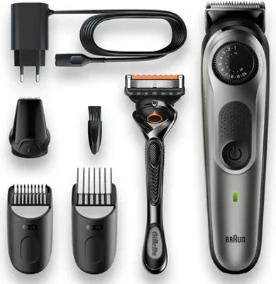 Productafbeelding van Braun Baardtrimmer 3 BT5360, afwasbaar, met accu, zwart, zilver