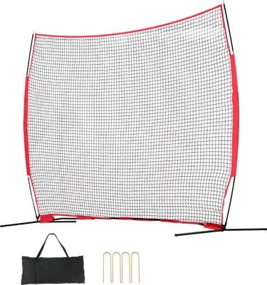 Immagine prodotto di Rete backstop SucceBuy, rete barriera sportiva 12 x 9 piedi, attrezzo ginnico portatile con borsa per il trasporto, schermo di allenamento per baseball, softball, calcio, hockey, lacrosse, ideale per l'uso in giardino